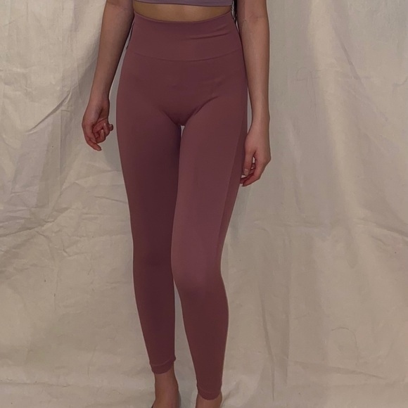 Wide Band Waist Crop Sports Leggings 